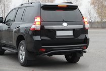 Toyota Land Cruiser Prado 150 2009–2023 Zadní ochranný rám AK008 Black (nerez) fotografie 1