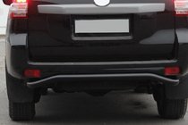 Toyota Land Cruiser Prado 150 2009–2023 Zadní ochranný rám AK008 Black (nerez) fotografie 2