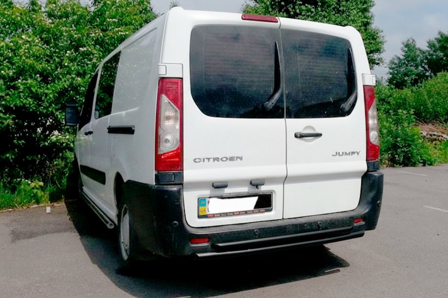 Citroen Jumpy 2007–2017 Zadní ochranný rám Double Black (nerez) Image