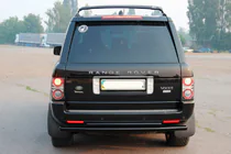 Range Rover III L322 2002–2012 Zadní ochranný rám AK002 – dvojitý, černý (nerez) fotografie 2
