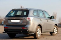 Mitsubishi Outlander 2012–2021 Zadní ochranný rám AK004 Black (nerez) fotografie 3