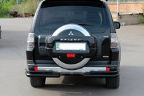 Mitsubishi Pajero Wagon IV 2006–2021 Zadní ochranný rám AK003 dvojitý černý (nerez) fotografie 3