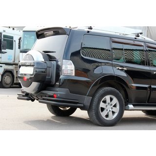 Zadní ochranný rám AK003 dvojitý černý (nerez) Mitsubishi Pajero Wagon IV 2006–2021 fotografie 2