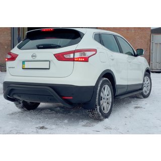 Zadní ochranný rám AK007-1 Black (nerez) Nissan Qashqai 2014–2021 fotografie 1