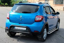 Renault Sandero 2013–2022 Zadní ochranný oblouk AK007 Black (nerez) fotografie 4