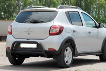 Renault Sandero 2013–2022 Zadní ochranný oblouk AK007 Black (nerez) fotografie 2