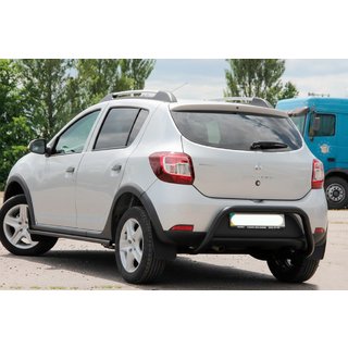 Zadní ochranný oblouk AK007 Black (nerez) Renault Sandero 2013–2022 fotografie 3