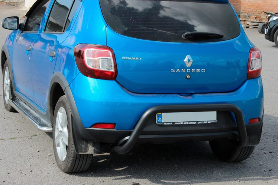 Dacia Sandero 2013–2020 Zadní ochranný oblouk AK007 Black (nerez) Fotografie 5