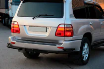 Toyota Land Cruiser 100 1998–2007 Zadní rohy AK003-Double Black (2 ks, nerez) fotografie 2