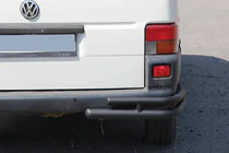 Volkswagen T4 Transporter 1990–2003 Zadní rohové trubky dvojité AK003-Double Black (2 ks, nerez) fotografie 2
