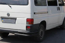 Volkswagen T4 Transporter 1990–2003 Zadní rohové trubky dvojité AK003-Double Black (2 ks, nerez) fotografie 3