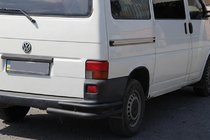 Volkswagen T4 Caravelle/Multivan 1990–2003 Zadní rohové trubky dvojité AK003-Double Black (2 ks, nerez) fotografie 4