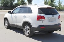 Kia Sorento II XM 2009–2014 Zadní dvojité rohy AK003-подвійний Black (nerez) fotografie 4