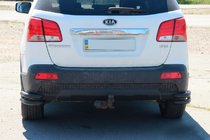 Kia Sorento II XM 2009–2014 Zadní dvojité rohy AK003-подвійний Black (nerez) fotografie 2
