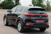 Kia Sportage 2015–2021 Zadní ochranné rohy dvojité AK003-dvojité Black (nerez) fotografie 3