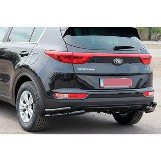 Zadní ochranné rohy dvojité AK003-dvojité Black (nerez) Kia Sportage 2015–2021 fotografie 1