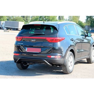 Zadní ochranný rám AK007 Black (nerez) Kia Sportage 2015–2021 fotografie 1