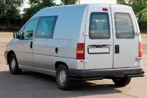 Peugeot Expert 1995–2007 Zadní dvojité rohy AK003-подвійний Black (nerez) fotografie 3