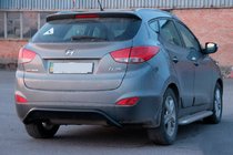 Hyundai IX-35 2010–2015 Zadní ochranný rám AK007 Black (nerez.) fotografie 2
