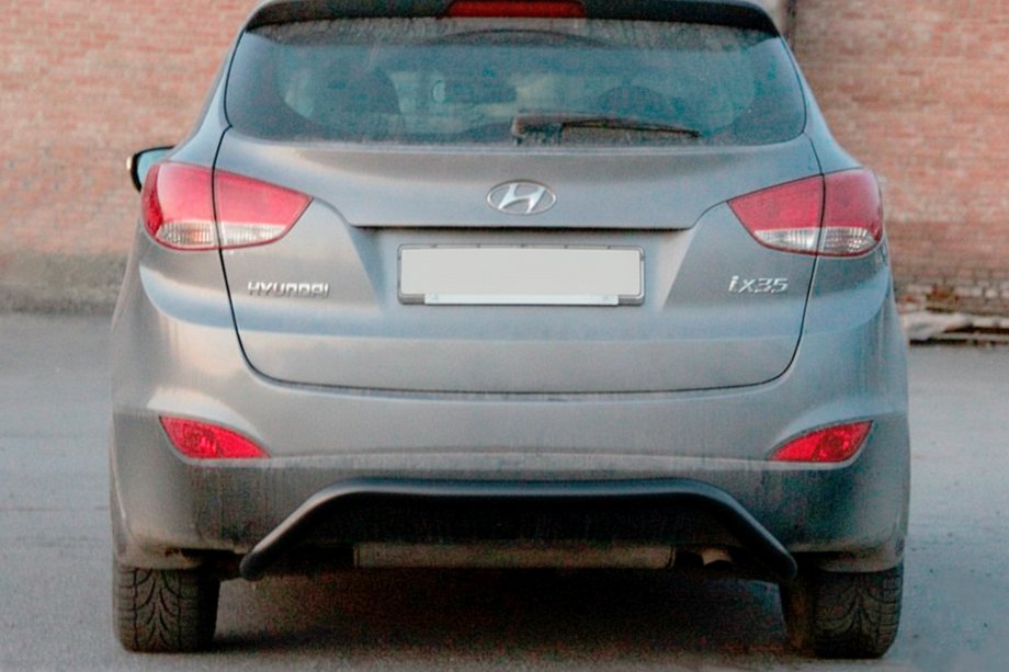 Hyundai IX-35 2010–2015 Zadní ochranný rám AK007 Black (nerez.) Image