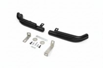 Hyundai Santa Fe 2 2006–2012 Zadní dvojité rohové oblouky AK003-Подвійний Black (nerez) fotografie 1