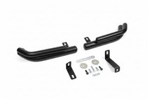 Hyundai Santa Fe 2 2006–2012 Zadní dvojité rohové oblouky AK003-Подвійний Black (nerez) fotografie 2
