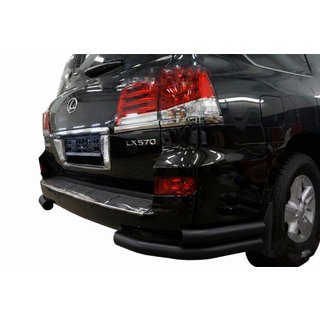 Zadní dvojité rohové rámy Black (nerez) Lexus LX570/450d 2008–2022