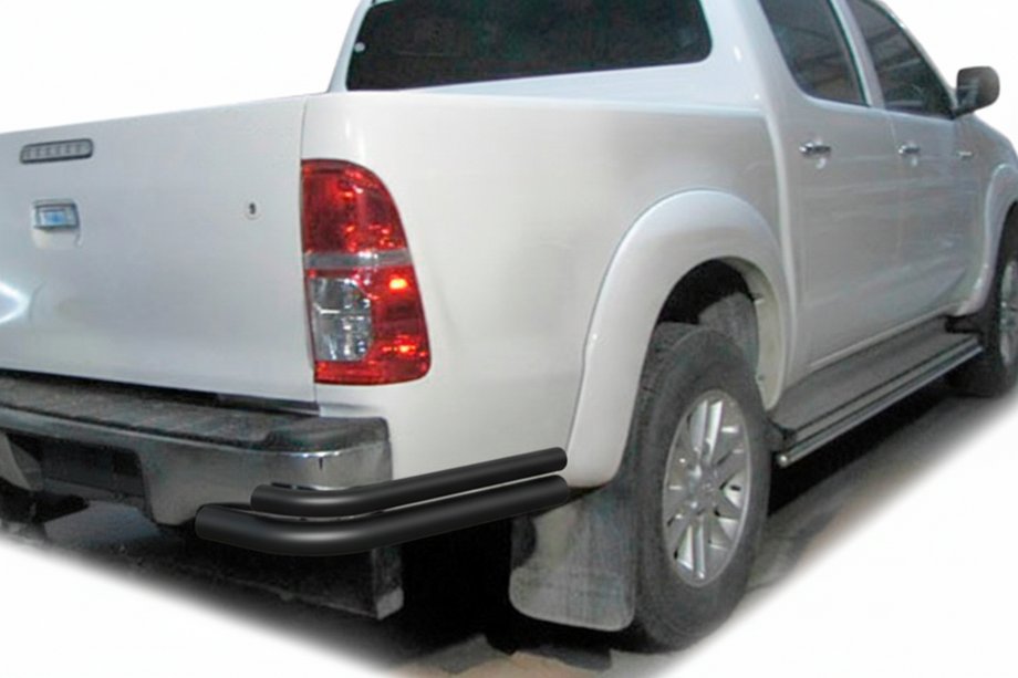 Toyota Hilux 2006–2015 Zadní rohy AK003-dvojité Black (nerez) Image