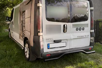 Opel Vivaro 2001–2015 Zadní ochranný rám AK006 Black (nerez) fotografie 3