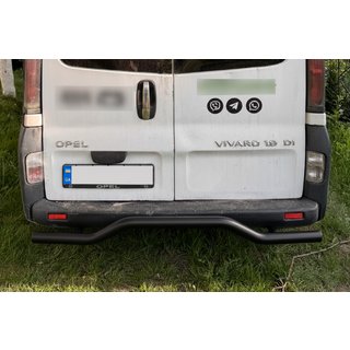 Zadní ochranný rám AK006 Black (nerez) Opel Vivaro 2001–2015 fotografie 1