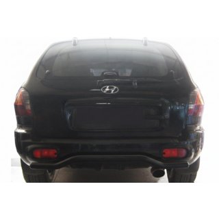 Zadní ochranný rám AK004 Black (nerez) Hyundai Santa Fe 1 2000–2006
