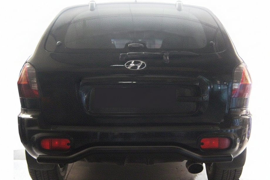 Hyundai Santa Fe 1 2000–2006 Zadní ochranný rám AK004 Black (nerez) Image