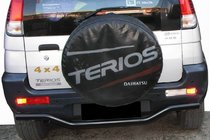 Daihatsu Terios 2003–2005 Zadní ochranný rám AK007 Black (nerez) fotografie 1
