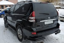 Toyota Land Cruiser Prado 120 2002–2009 Zadní dvojité rohy AK003-2 Black (2 ks, nerez) fotografie 3