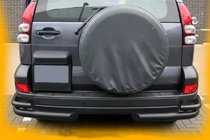 Toyota Land Cruiser Prado 120 2002–2009 Zadní dvojité rohy AK003-2 Black (2 ks, nerez) fotografie 4