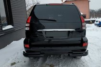 Toyota Land Cruiser Prado 120 2002–2009 Zadní dvojité rohy AK003-2 Black (2 ks, nerez) fotografie 2