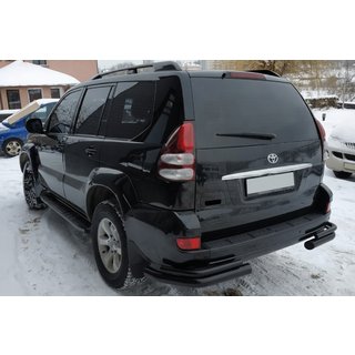 Zadní dvojité rohy AK003-2 Black (2 ks, nerez) Toyota Land Cruiser Prado 120 2002–2009 fotografie 3