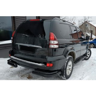 Zadní dvojité rohy AK003-2 Black (2 ks, nerez) Toyota Land Cruiser Prado 120 2002–2009 fotografie 1