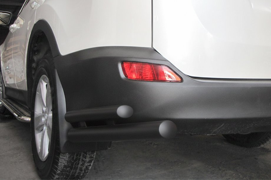 Toyota Rav 4 2013–2018 Zadní rohové ochrany AK003 dvojité Black (nerez) Image