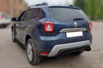 Renault Duster 2018–2024 Zadní ochranný rám AK007 Black (nerez.) fotografie 1