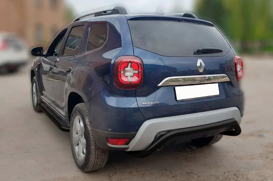 Renault Duster 2018–2024 Zadní ochranný rám AK007 Black (nerez.) Image