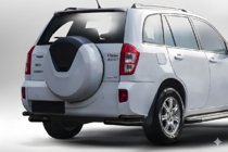 Chery Tiggo 3 2005– Zadní dvojité rohy AK003-double Black (2 ks, nerez) fotografie 1
