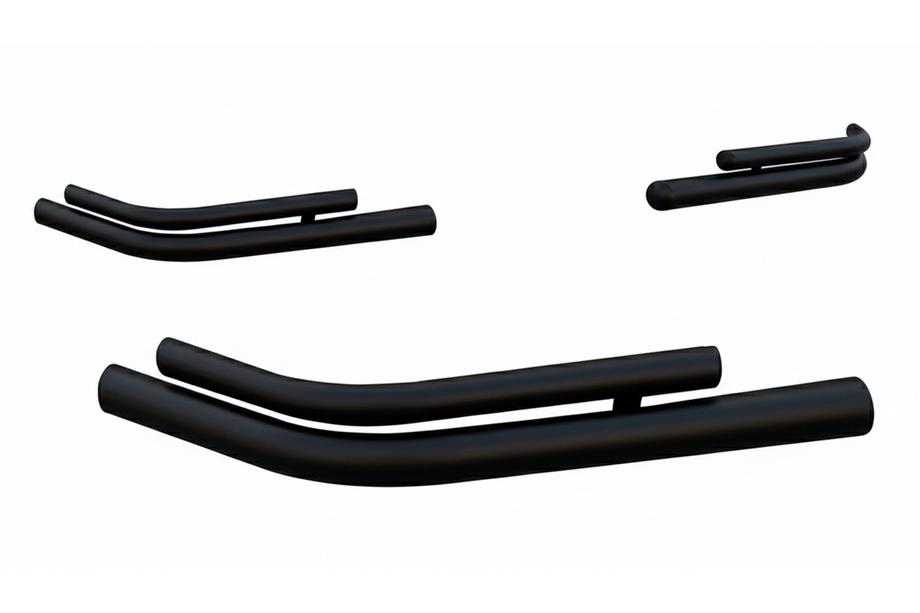 Peugeot Partner Tepee 2008–2018 Zadní dvojité rohy AK003-double Black (2 ks, nerez) Image