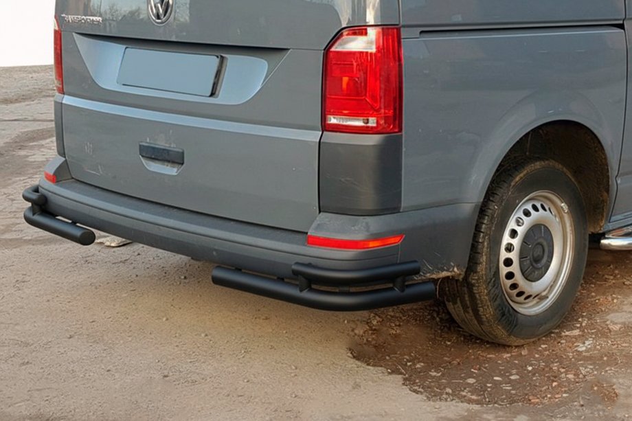 Volkswagen T6 2015–2024 Zadní rohy AK003-Double Black (2 ks, nerez) Image