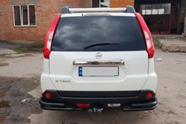 Nissan X-trail T31 2007–2014 Zadní rohy AK003-Double Black (2 ks, nerez) fotografie 2