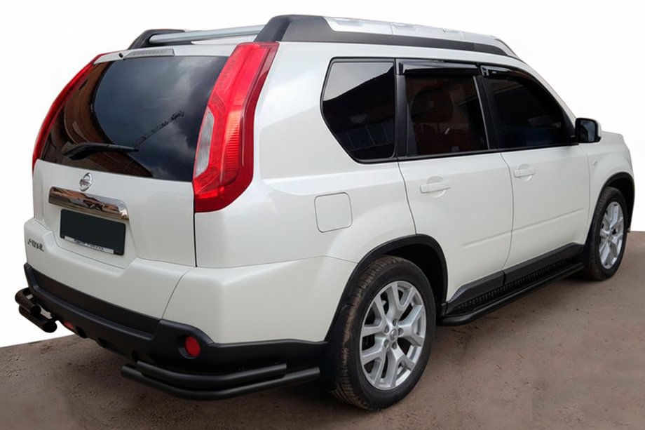 Nissan X-trail T31 2007–2014 Zadní rohy AK003-Double Black (2 ks, nerez) Image