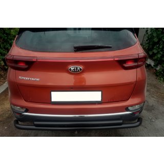 Zadní ochranný rám AK002-2 Black (nerez) Kia Sportage 2015–2021 fotografie 1