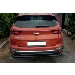 Zadní ochranný rám AK002-2 Black (nerez) Kia Sportage 2015–2021 fotografie 2