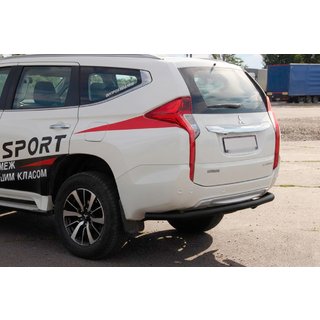 Zadní ochranný rám AK005 Black (nerez) Mitsubishi Pajero Sport 2015– fotografie 1
