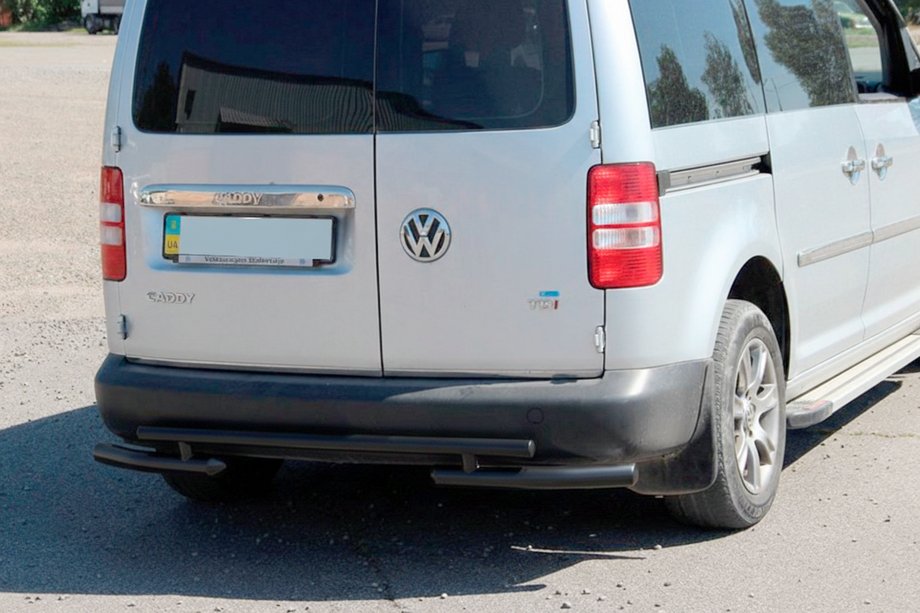 Volkswagen Caddy 2004–2010 Zadní ochranné oblouky AK003-2 Black (2 ks, nerez) Image
